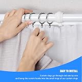 Oiiurly 50 Pack Metal Curtain Rings 32mm Inner Diameter Silver for Curtain Poles view 6