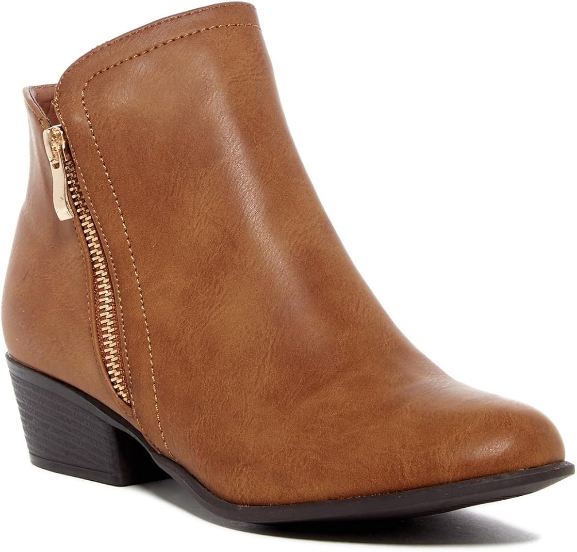 top moda classic low ankle heel bootie