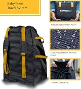 Baby Team Car Seat Travel Bag Gate Check Backback 86cm 18in Black view 7