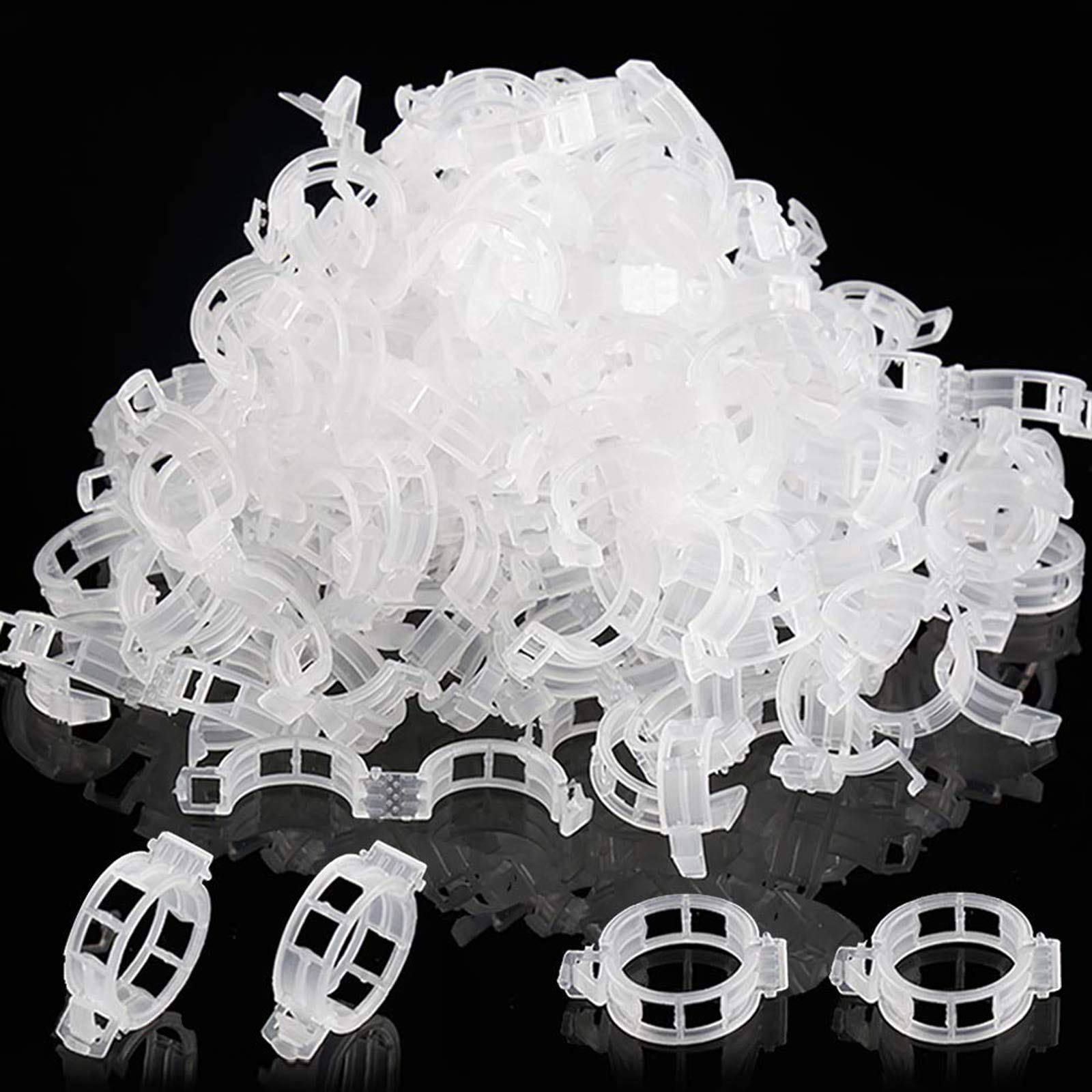 Bebester Plant Support Clips, 200pcs Branch Clamping Garden Tool Grow Uprightly & Healthily for Flower Vine Vegetables Twine Tomato Orchid