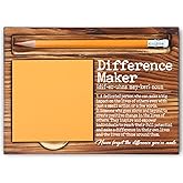 Thank You Gifts for Women, Coworkers Employee Appreciation, Going Away Gift Retirement Gift for Coworker Boss, Difference Maker Coworker Job Promotion Gifts Self-Stick Note Pad Holders-LBB04