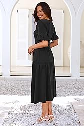 STYLEWORD Womens Summer Dresses Midi Casual Short