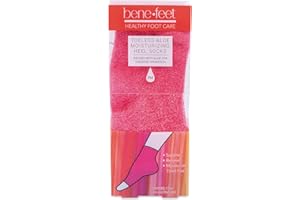 Benefeet Toeless Aloe Moisturizing Heel Socks - Effective Overnight Foot Rejuvenation, Targeted Hydration to Soften Dry Skin, Infused w/Coconut Oil, Aloe + Jojoba Seed Oil, 1 Pair (1 Pack)