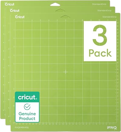 Cricut StandardGrip Cutting Mat 12 x 12 3 Pack Green 12" x 12"