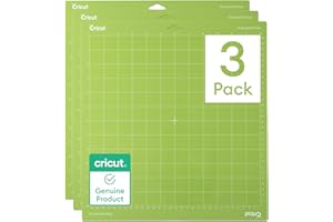 Cricut StandardGrip Machine Mats 12in x 12in, Reusable Cutting Mats for Crafts with Protective Film, Use with Cardstock, Iron