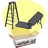 Black Table &amp; Ladder Set for Wrestling Action Figures | Create High-Flying Ladder Matches &amp; Table Crashes with a 7 Inch Ladder and Reusable Breakaway Table