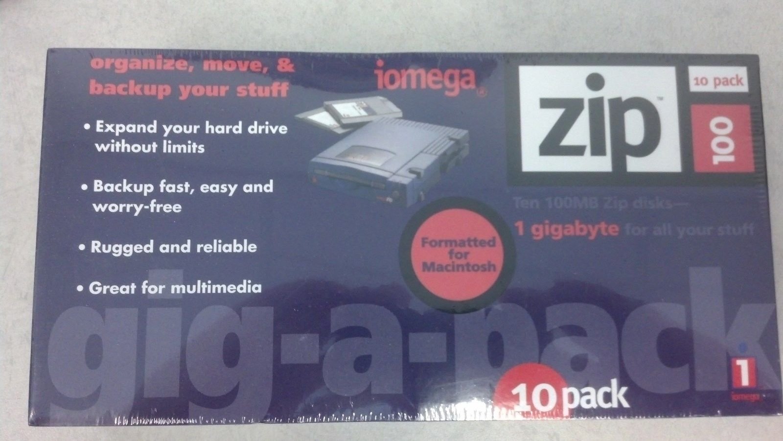 Iomega Zip Disk 100MB PC Format (10 Pack)