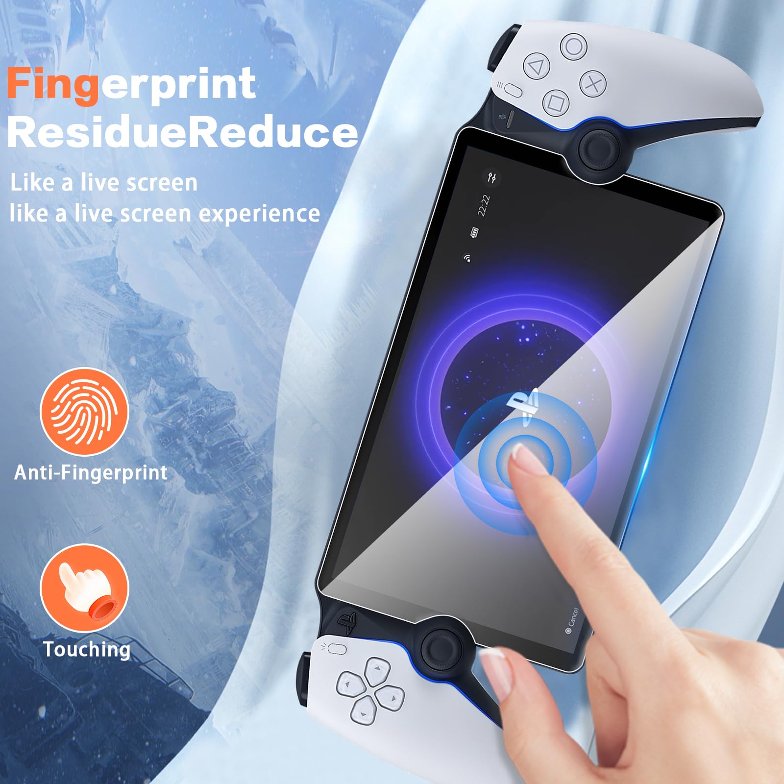 Diruite 3 Pieces Protection for Sony PS5 PlayStation Portal Tempered Glass Screen Protector, HD Anti-Scratch Protective Screen for Playstation Portal