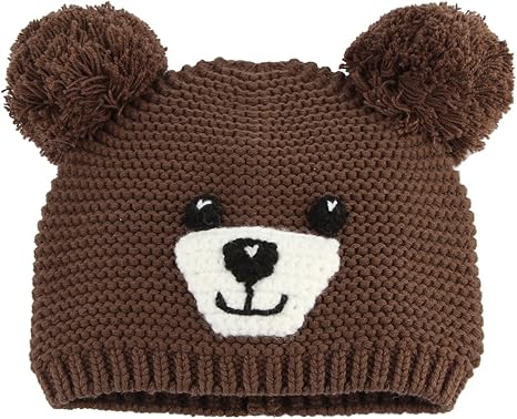 Gemvie Chapeau Tricot Enfant Bebe Bonnet Unisexe Cartoon Mignon Chaud Automne Hiver Ours Beanie Crochet Size 1 Cafe Amazon Fr Vetements Et Accessoires