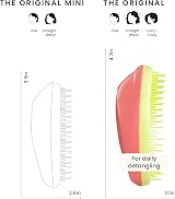 Tangle Teezer Original Detangling Hairbrush Salmon Pink Hyper Yellow view 7