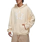 Iwing Womens Mens Oversized Graphic Hoodies Star Y2k Sweatshirts Acid Wash Hoodie Heavyweight Fleece Sweatshirt Unisex