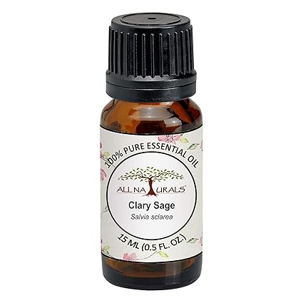 ALL NATURALS Clary Sage Essential Oil 15 ML 100% Pure Undiluted Therapeutic Grade for Aromatherapy
