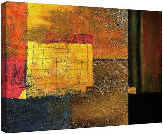 Amazon.de: SUMGAR Abstrakt Gemälde auf Leinwand über Kamin Rot und