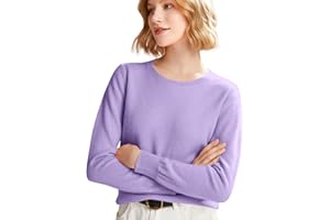 ARYAPYPER Cashmere Sweaters for Women Long Sleeve Crew Neck Ribbed Knit Tops Pullover Lightweight Wool Sweater Fall Outfits