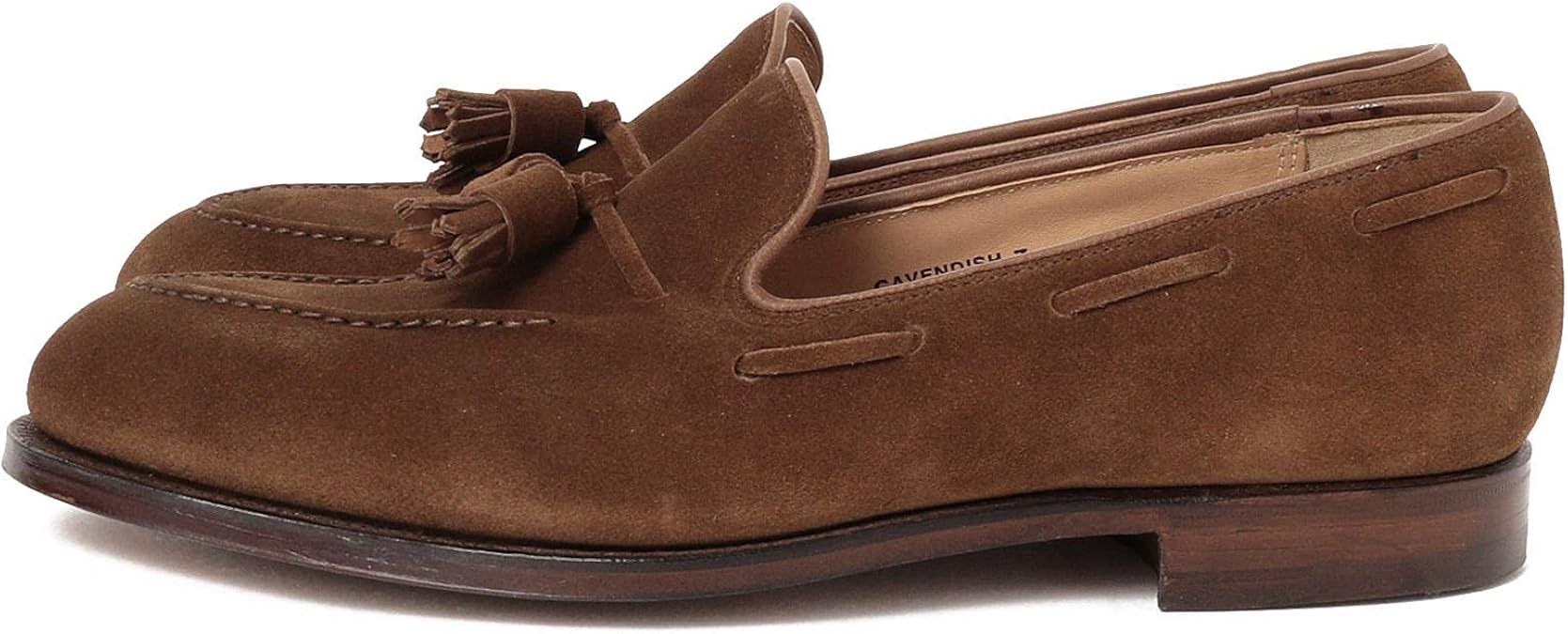 ビームスエフ Crockett Jones クロケット ジョーンズ Cavendish3 キャベンディッシュ タバコスエード タッセル ローファー 7 ビジネスシューズ Amazon