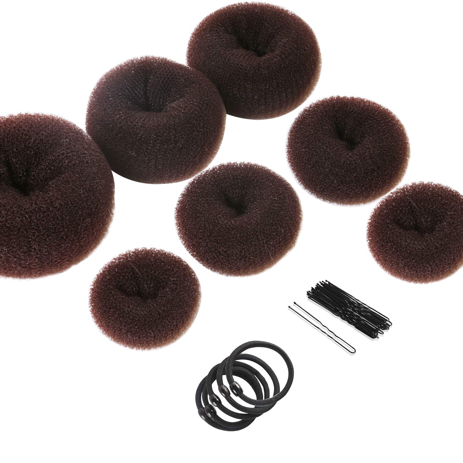 Teenitor Donut Hair Bun Maker 7 Pieces,Ring Style