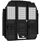 Modxvan Van Partition Bulkhead for 2014-2026 Ford Transit 150 250 350 | Medium Roof, Cargo Divider Wall, Driver Safety Barrier, Hinged Locking Door, Door &amp; Clear Acrylic Window, Tool Mounting Areas
