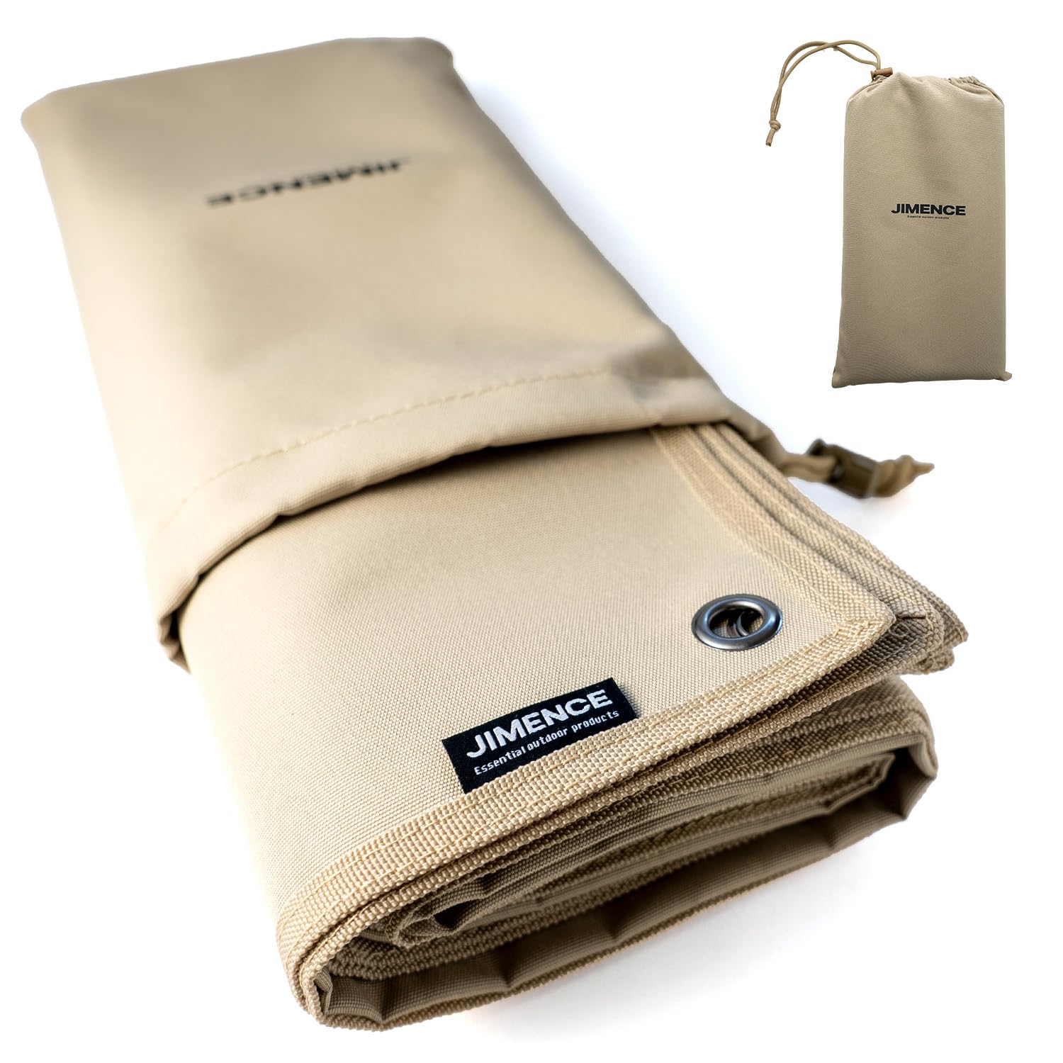 JIMENCE（ジーメンス） グランドシート 厚手 1000D 120×200cm 防水 両面撥水 収納袋付き ソロ用 (ベージュ)商品画像
