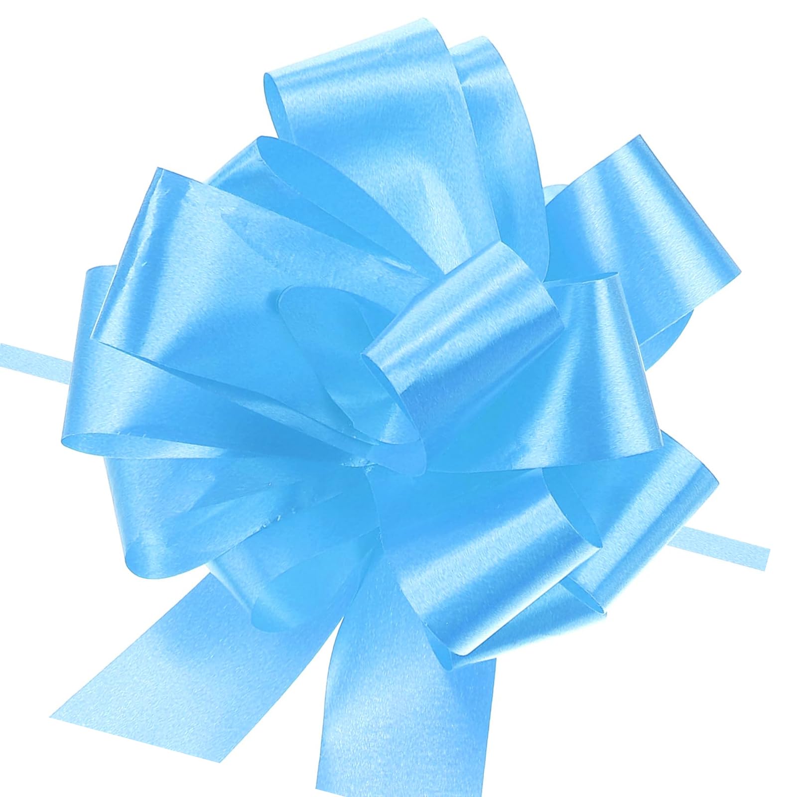 MACHSWON 20pcs 5 Inch Light Blue Pull Bow Big Gift Bows Solid Color Plastic Flower for Wedding Car Baskets Presents Christmas Party Decoration