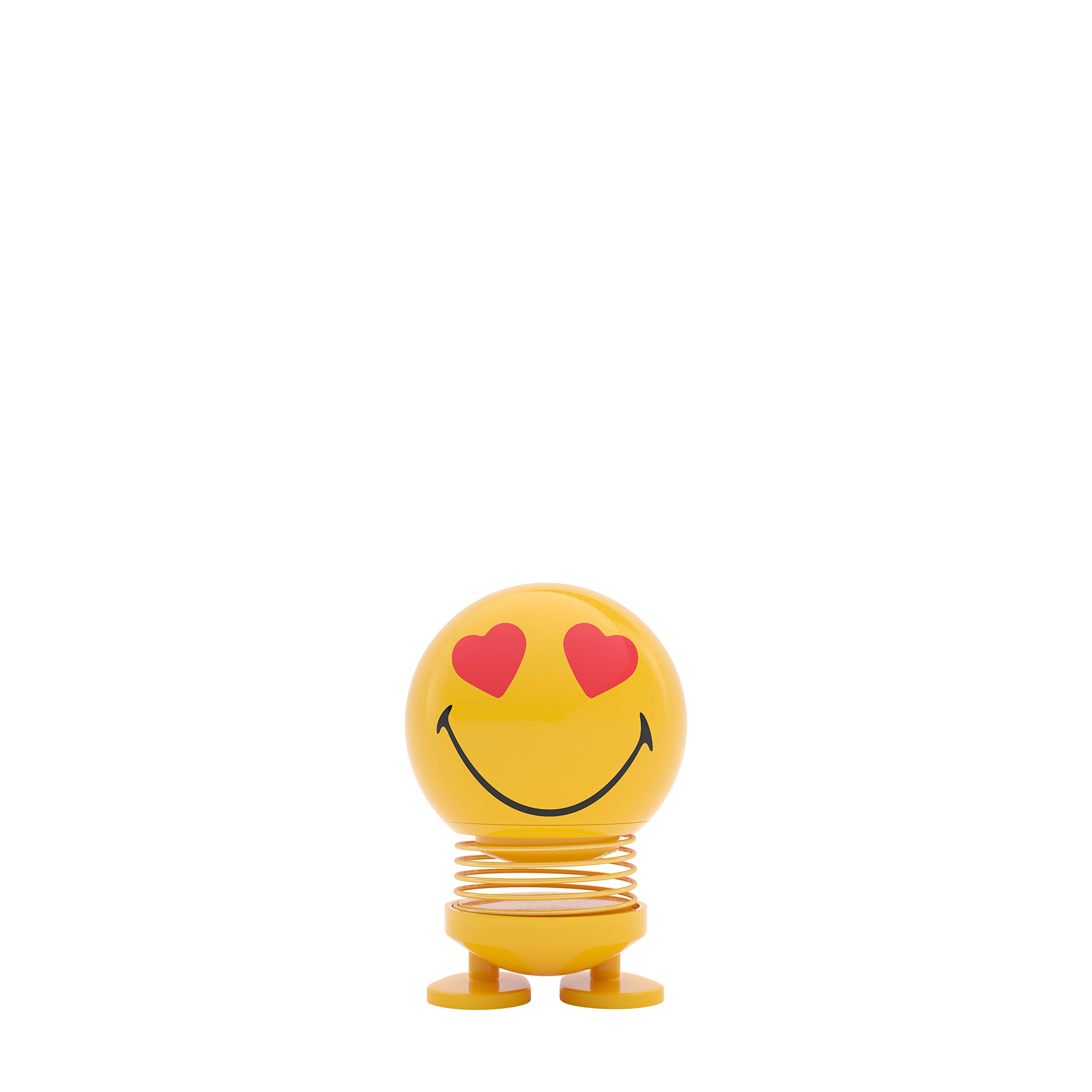 Hoptimist Smiley Love – Wobbly Figure Decoration with Heart Eyes – Scandinavian Desk and Office Gadget – Fun Romantic Gift for Valentine’s Day or Loved Ones – 6.6 x 5.6 cm – Small – Yellow