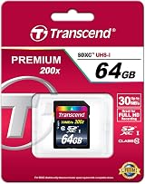 Transcend 64GB SDXC SDHC Class 10 UHS-I Memory Card for Full HD Video view 2