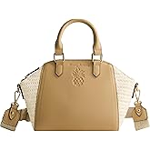 Tommy Bahama Saddle Bag, Women's Crossbody Purse with Embossed Logo and Adjustable Shoulder Strap, Tan