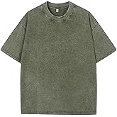 Chaos World Men's Oversized Tshirts Baggy Streetwear Loose Fit Vintage Tees for Men Workout Shirt