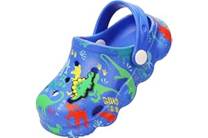 OWIF Toddler Clogs Boys Girls Kids Dinosaur Garden Shoes Slip on Sandals Slides Water Summer Shoes for Outdoor Beach Pool