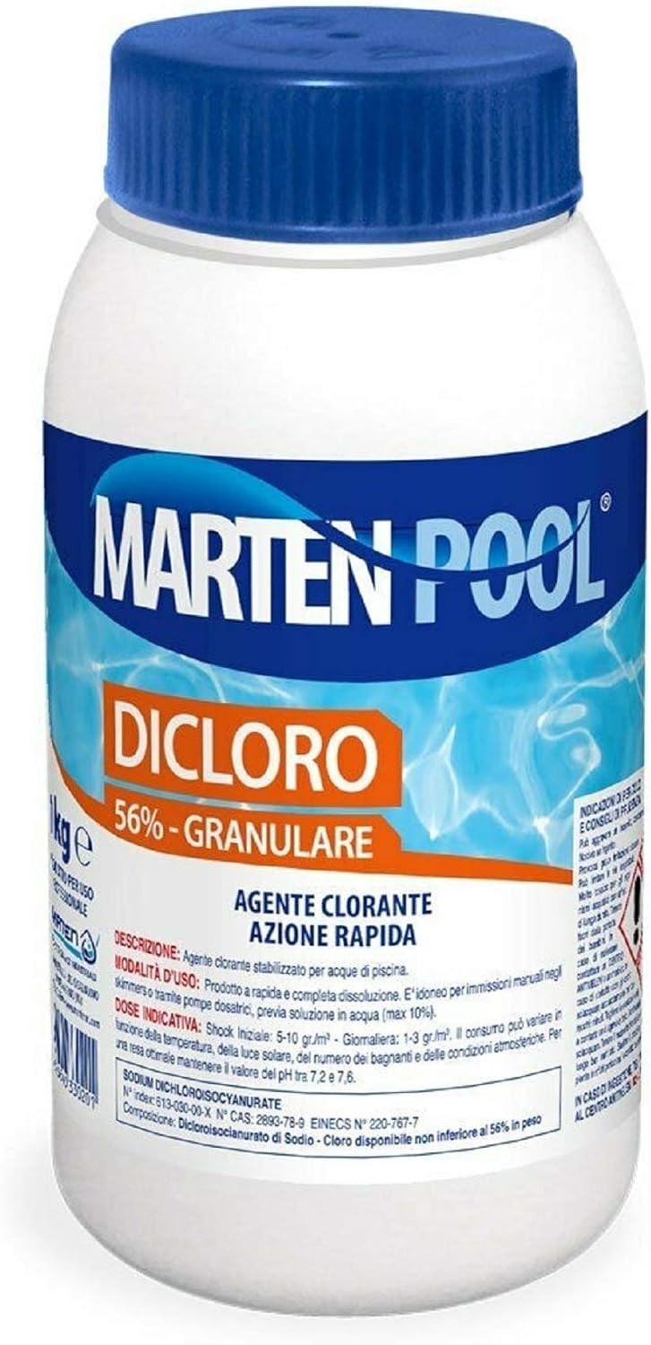 granuli di cloro della piscina