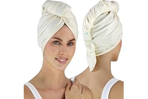 Hair RePear Anti Frizz Combed Cotton Natural Hair Towel not Processed, Dyed, or Bleached - Promotes Healthy Natural Hair - (21"x44")
