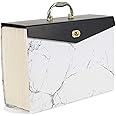 U Brands Fashion Expandable File Folder, Legal Size, 19 Pockets, Marble Print