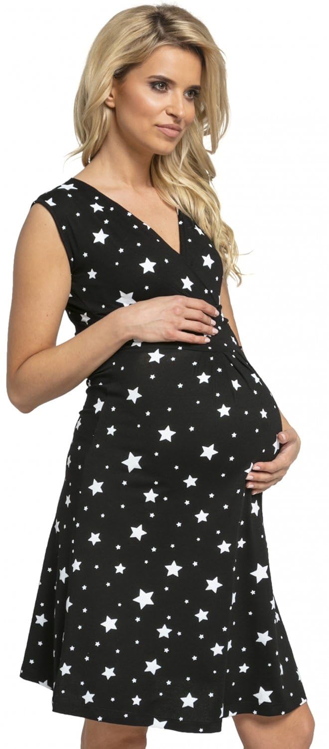 着映え 授乳 マタニティー レディース 256c Ville Zeta サマー 6 Stars With Black Stars With 6 Black B07ff58lcs ドレス スケーター ワンピースチュニック 売れ筋ランキングも Mongolianski Mn