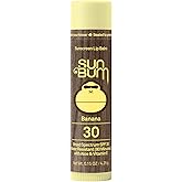 Sun Bum SPF 30 Sunscreen Banana Lip Balm - Moisturizing Aloe Vera and Vitamin E - Vegan and Cruelty Free - Broad Spectrum UVA