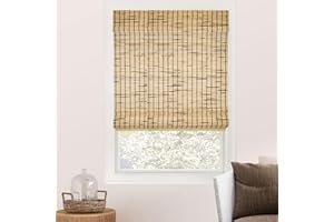 CHICOLOGY Bamboo Roman Shades - Smart Choice Eco-Friendly Light Filtering Blinds for Windows, Premium Quality, Ideal for Home, Tortoise, 27"W X 64"H