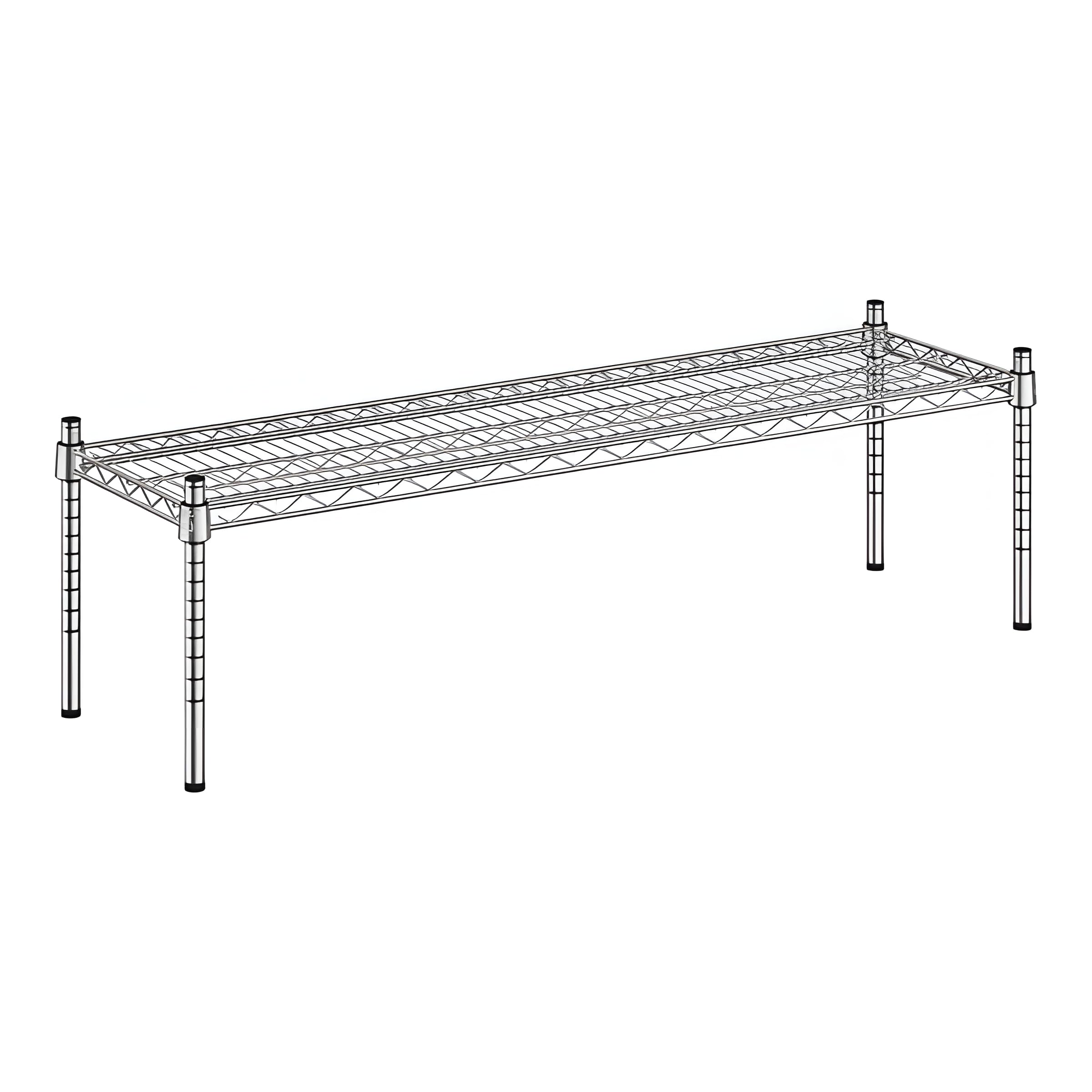 Zedfire 18" x 48" x 14" Chrome Wire Storage