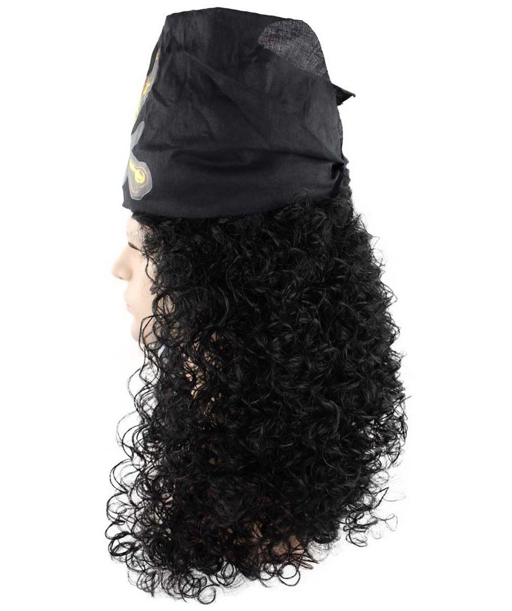 Cece Mens Pirate Wig Captain Hook Hair Wigs w/Scarf For Cosplay Costume Party Halloween