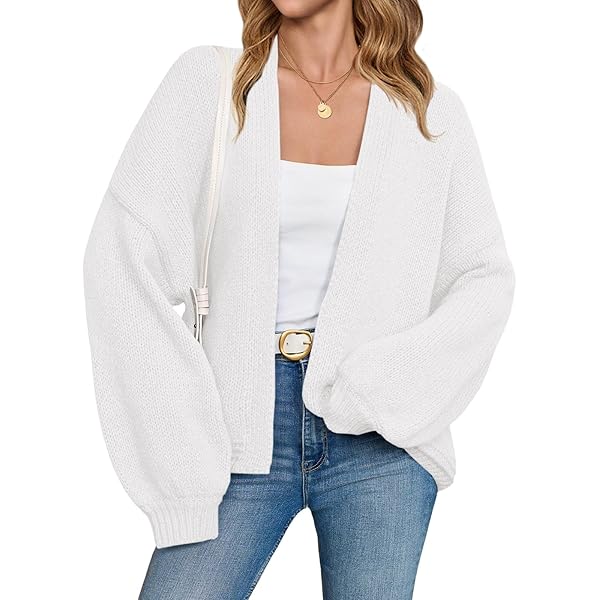 ODODOS Women's Drape Open Front Cardigans Cozy Soft Long Sleeve