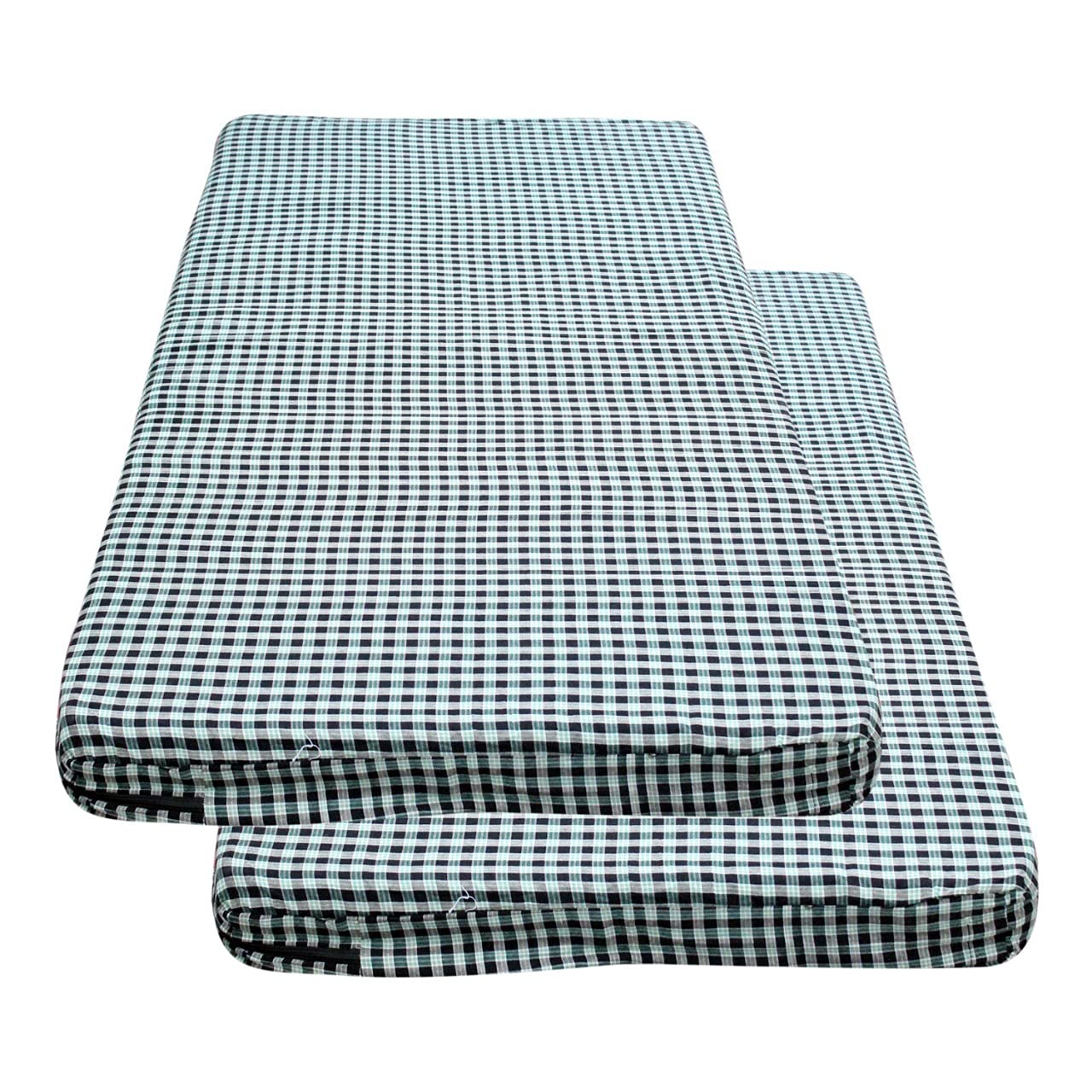 Buy Thread Connect 100 Cotton Mattress Cover with Zip/Chain for Double