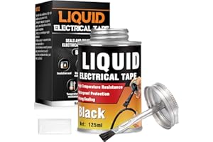 BALLDANLU Liquid Electrical Tape, 125ml Waterproof Sealing Glue, Wire Insulation Rubber, Black Electrical Tape Glue Used for Wires & Cables, Plug, Circuit Board, Automotive, Marine