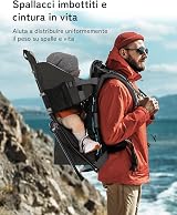 besrey Baby Backpack Carrier Toddler Hiking Carrier with 3-Height Seat Black view 2