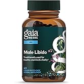 Gaia Herbs Male Libido - Herbal Supplement with Saw Palmetto, Horny Goat Weed & Oats - Traditional Herbs to Support Vitality & Energy Levels for Men* - 60 Vegan Liquid Phyto-Capsules (60 Servings)