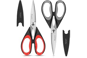 iBayam Kitchen Scissors All Purpose Heavy Duty, Kitchen Utensils Set, Stainless Steel Cooking Utensils Gadgets, Meat Poultry