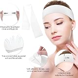YUXIANLB 30 Pieces Disposable Spa Facial Headbands Adjustable Elastic White view 3