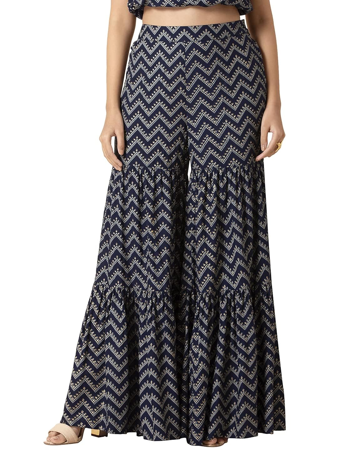 Buy Indya Women's Palazzo Regular Pants at Amazon.in