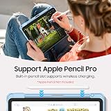 FINTIE Hybrid Case for iPad Air 11 M4/M3/M2 2026-2024 Blue with Pencil Holder view 6