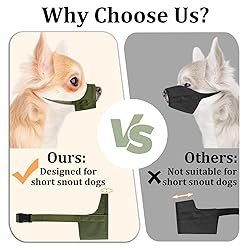 Mayerzon Short Snout Dog Muzzle, Small Muzzle for