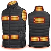 uupalee Heated Vest Men Outdoor Lightweight Warm Heating Clothing with Battery Pack
