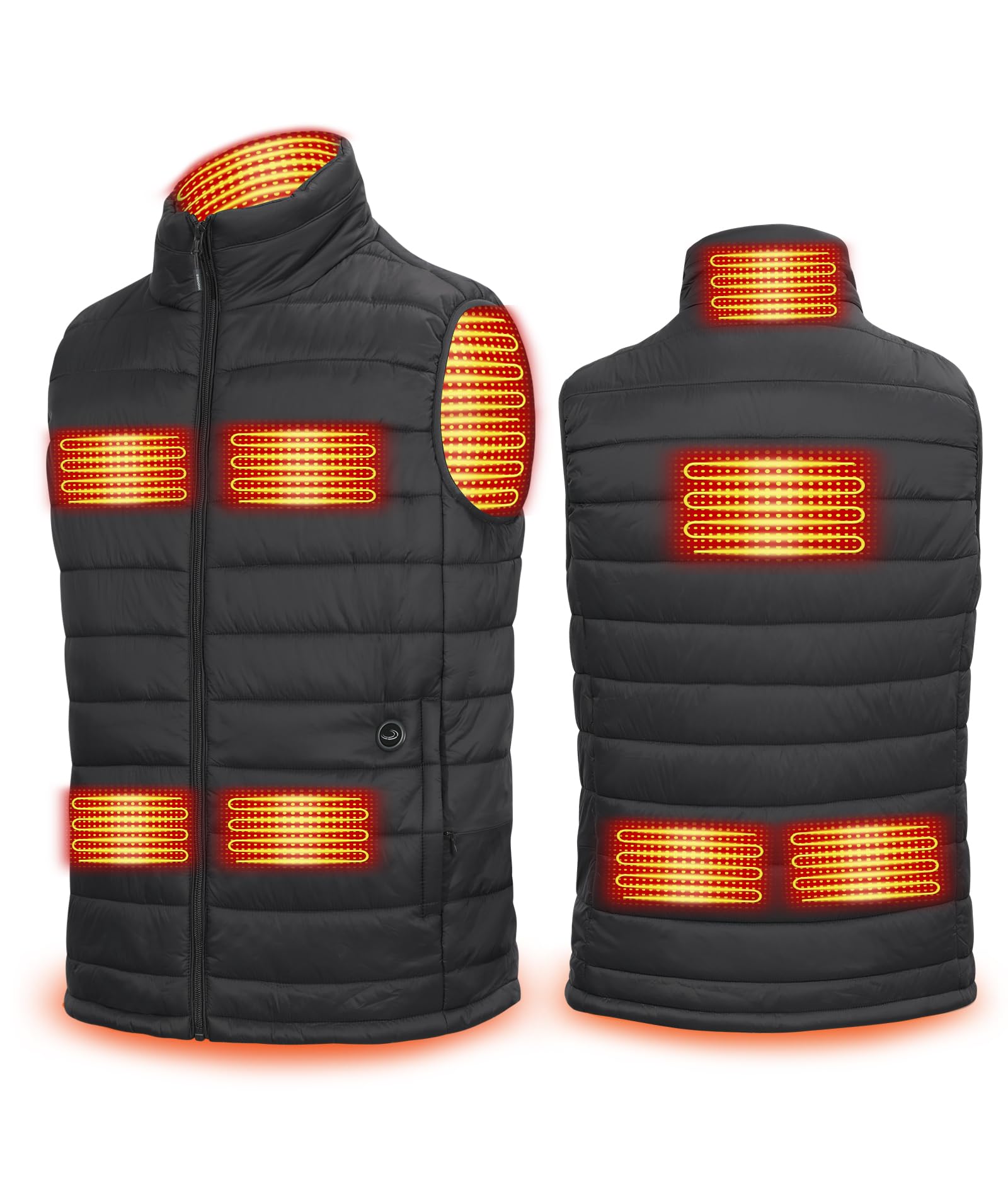 Photo 1 of ***RECOMENDED FOR PARTS/ ONLY HALF THE VEST HEATS UP*** uupalee Men's Heated Vest with Battery Pack Outdoor Lightweight Warm Heating Clothing Black 2XL