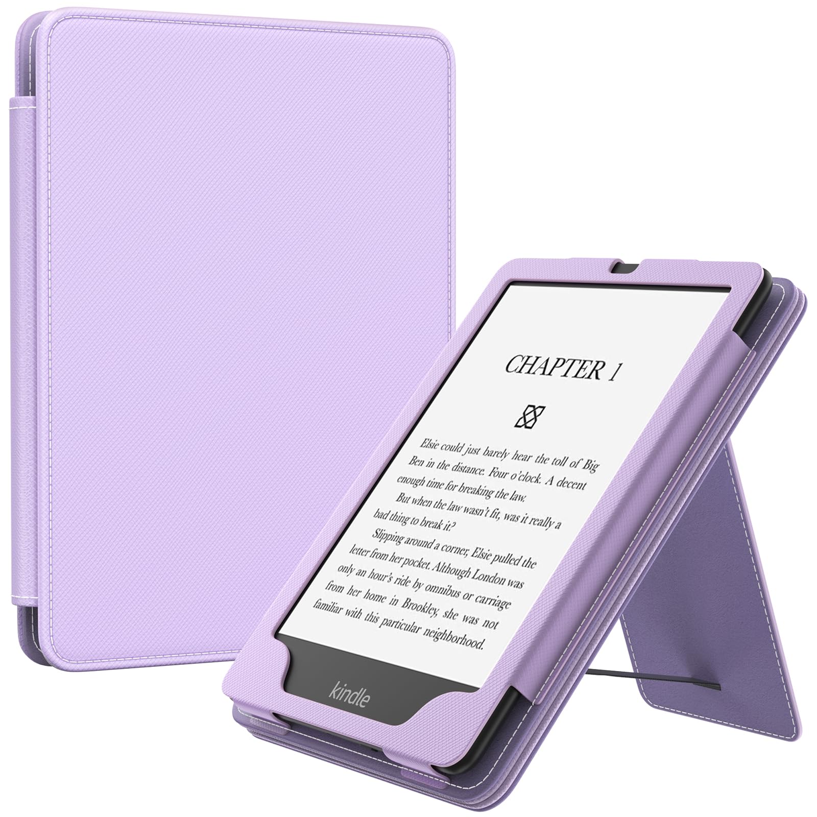 MoKo Case for 7"/6.8" Kindle Paperwhite(12th/11th Generation-2024/2021) and Kindle Colorsoft Signature Edition, Slim PU Shell Cover Case with Auto-Wake/Sleep for Kindle Paperwhite 2024, Taro Purple