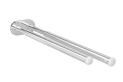 Design Handtuch-Auszug Bad Handtuchstange ausziehbar 2-armig - TOWEL | Handtuch-Reling für die Wand-Montage | Wand-Handtuchha